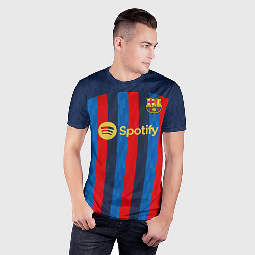 Мужская спорт-футболка Фати Барселона форма 20222023 / 3D-принт – фото 3