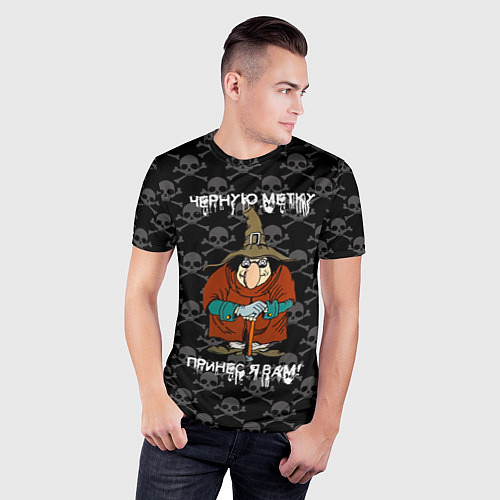 Мужская спорт-футболка Остртов сокровищь, черная метка / 3D-принт – фото 3
