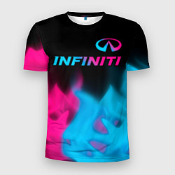 Футболка спортивная мужская Infiniti - neon gradient: символ сверху, цвет: 3D-принт