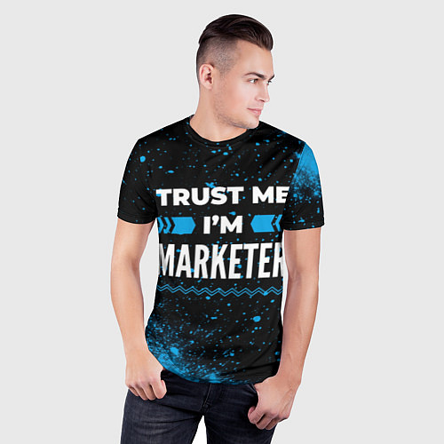 Мужская спорт-футболка Trust me Im marketer dark / 3D-принт – фото 3