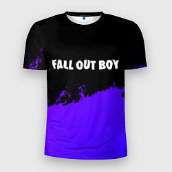 Футболка спортивная мужская Fall Out Boy purple grunge, цвет: 3D-принт