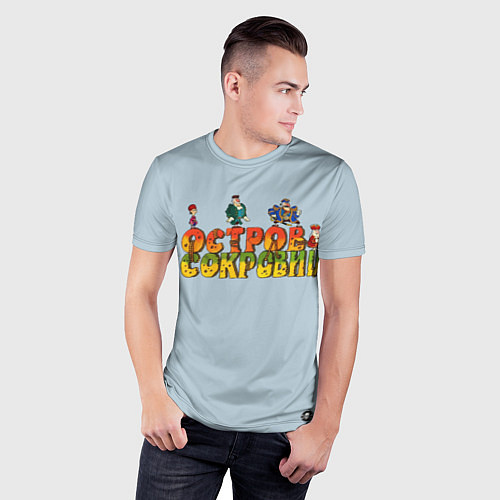 Мужская спорт-футболка Остров сокровищ Черная метка / 3D-принт – фото 3