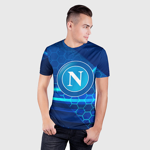 Мужская спорт-футболка Napoli Абстракция / 3D-принт – фото 3