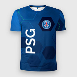 Футболка спортивная мужская PSG абстракция, цвет: 3D-принт