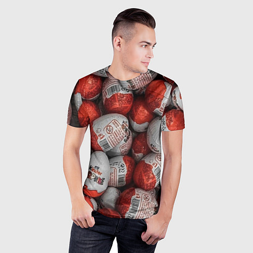 Мужская спорт-футболка Фон из киндер сюрприз / 3D-принт – фото 3