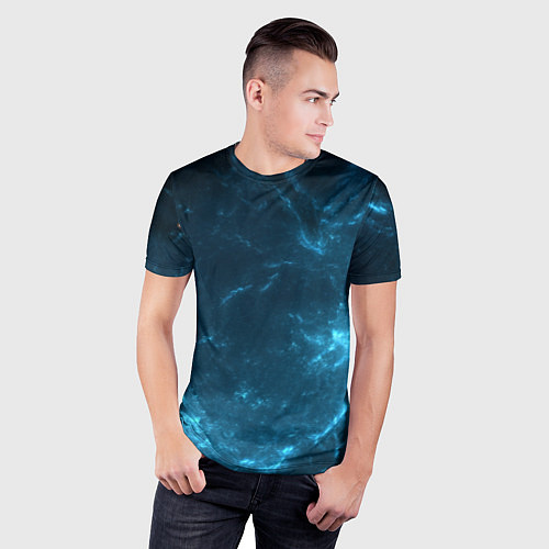 Мужская спорт-футболка Blue stars / 3D-принт – фото 3