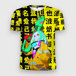 Футболка спортивная мужская Ребекка с ружьем - Киберпанк аниме, цвет: 3D-принт