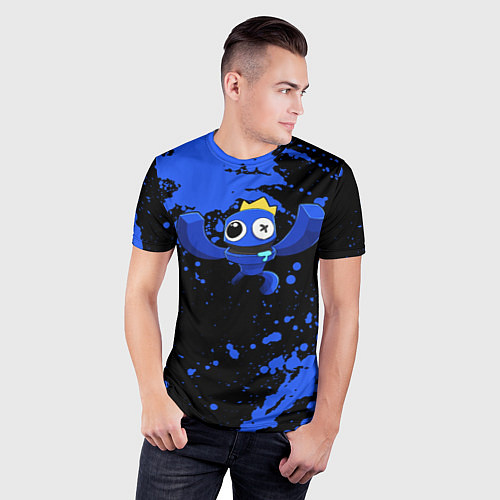 Мужская спорт-футболка Радужные друзья: Синий / 3D-принт – фото 3