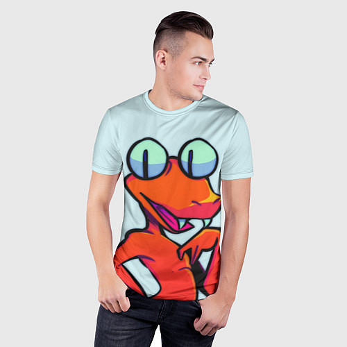 Мужская спорт-футболка Оранжевый - Радужные друзья / 3D-принт – фото 3