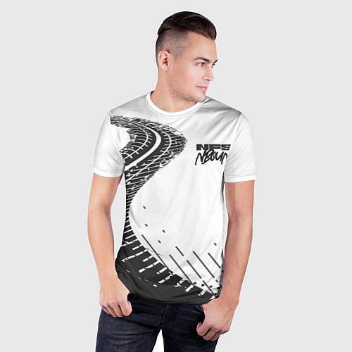 Мужская спорт-футболка NFS Unbound следы резины / 3D-принт – фото 3