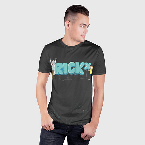 Мужская спорт-футболка Rick x balloons / 3D-принт – фото 3