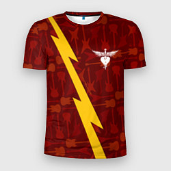 Мужская спорт-футболка Bon Jovi гитары и молния