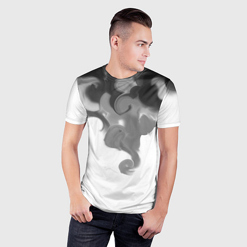 Мужская спорт-футболка Тёмный дым / 3D-принт – фото 3
