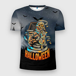 Футболка спортивная мужская Хэллоуин - мумия, цвет: 3D-принт