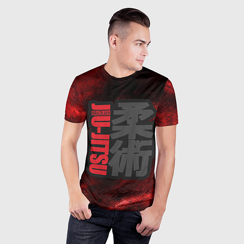 Мужская спорт-футболка Jiu-Jitsu Bazilian Black-Red / 3D-принт – фото 3