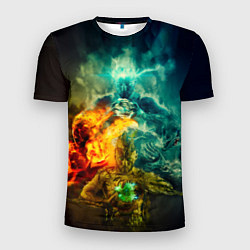 Футболка спортивная мужская 4 элемента - природные стихии, цвет: 3D-принт