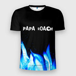 Футболка спортивная мужская Papa Roach blue fire, цвет: 3D-принт