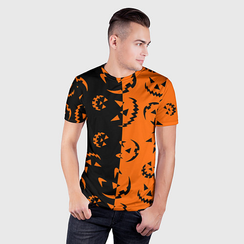 Мужская спорт-футболка Улыбка Джека / 3D-принт – фото 3