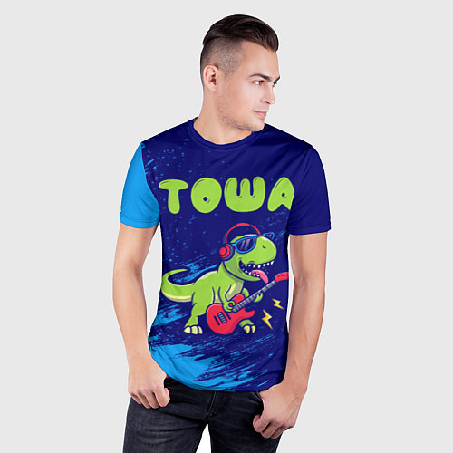 Мужская спорт-футболка Тоша рокозавр / 3D-принт – фото 3