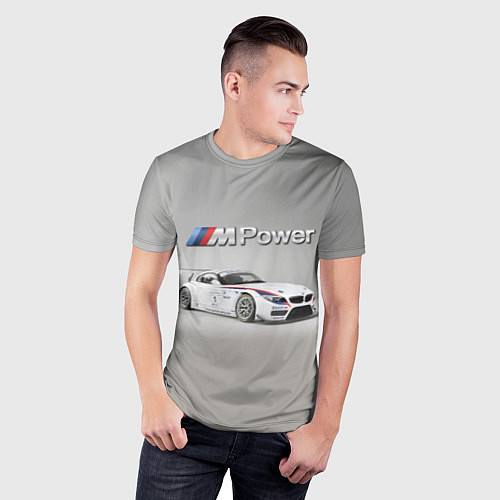 Мужская спорт-футболка BMW Z4 GT3 - Motorsport - racing team / 3D-принт – фото 3