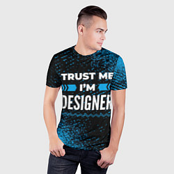 Футболка спортивная мужская Trust me Im designer dark, цвет: 3D-принт — фото 2