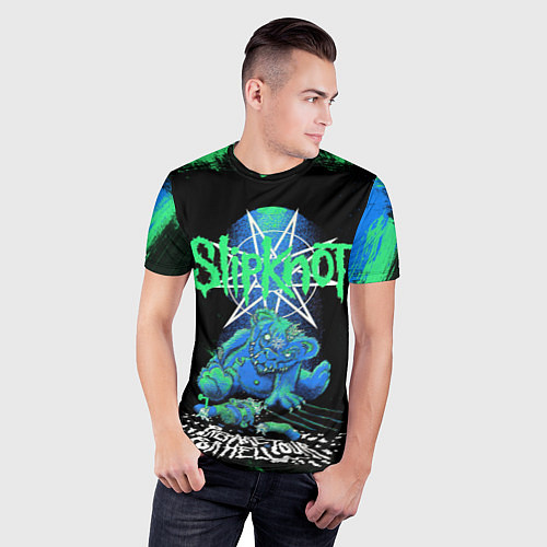 Мужская спорт-футболка Slipknot monster / 3D-принт – фото 3