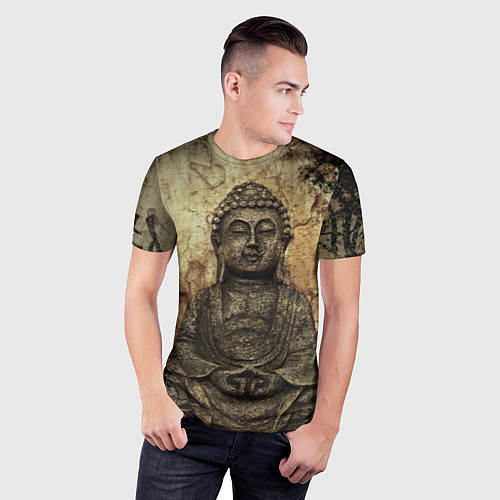 Мужская спорт-футболка Статуя Будды / 3D-принт – фото 3