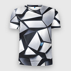 Мужская спорт-футболка Объемные кристаллы - паттерн