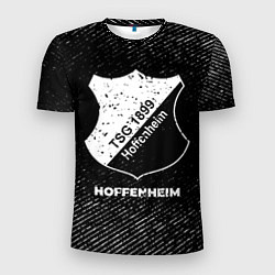 Футболка спортивная мужская Hoffenheim с потертостями на темном фоне, цвет: 3D-принт