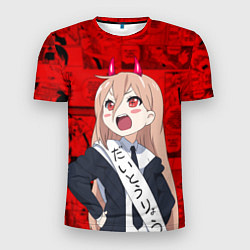 Мужская спорт-футболка Power - Демон - Человек бензопила