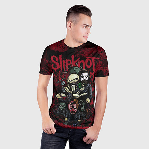 Мужская спорт-футболка Slipknot art / 3D-принт – фото 3