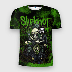 Футболка спортивная мужская Slipknot green art, цвет: 3D-принт
