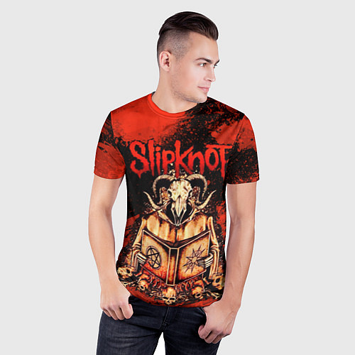 Мужская спорт-футболка Slipknot - баран / 3D-принт – фото 3