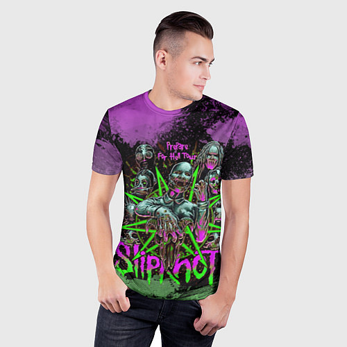 Мужская спорт-футболка Slipknot satan / 3D-принт – фото 3