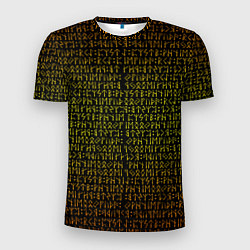 Футболка спортивная мужская Золотой рунический алфавит, цвет: 3D-принт