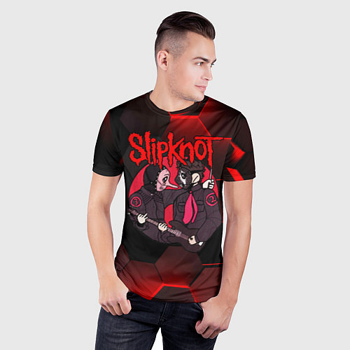 Мужская спорт-футболка Slipknot art black / 3D-принт – фото 3