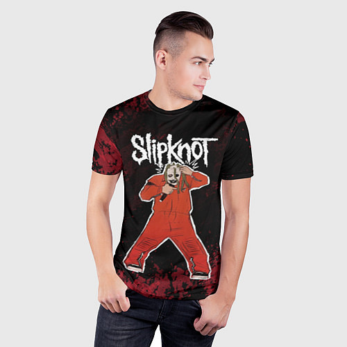 Мужская спорт-футболка Slipknot music / 3D-принт – фото 3