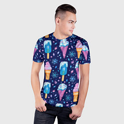Футболка спортивная мужская Новогоднее мороженое, цвет: 3D-принт — фото 2