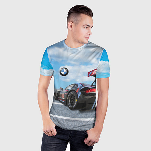 Мужская спорт-футболка BMW racing team - Motorsport - M Performance / 3D-принт – фото 3