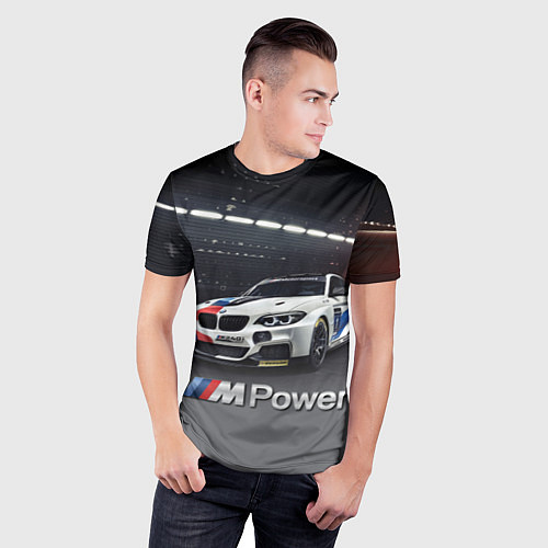 Мужская спорт-футболка BMW M 240 i Racing - Motorsport - M Power / 3D-принт – фото 3