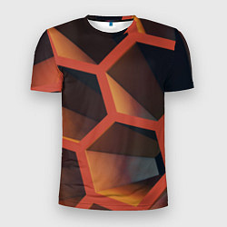 Мужская спорт-футболка Абстрактные шестигранные фигуры