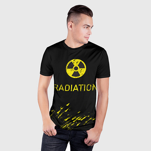 Мужская спорт-футболка Radiation - радиационная опасность / 3D-принт – фото 3