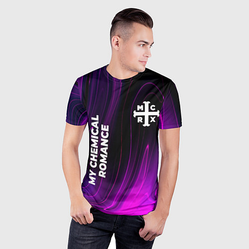 Мужская спорт-футболка My Chemical Romance violet plasma / 3D-принт – фото 3