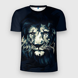 Футболка спортивная мужская Голова царя-зверей льва, цвет: 3D-принт