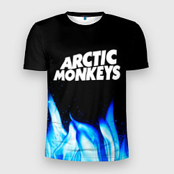 Футболка спортивная мужская Arctic Monkeys blue fire, цвет: 3D-принт