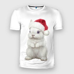 Футболка спортивная мужская Рождественский крольчонок, цвет: 3D-принт