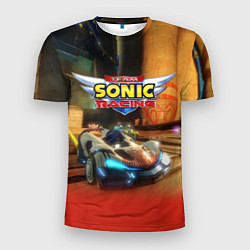 Футболка спортивная мужская Team Sonic racing - hedgehog - video game, цвет: 3D-принт