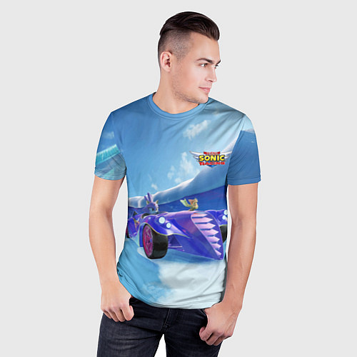 Мужская спорт-футболка Blaze the Cat - Team Sonic racing / 3D-принт – фото 3
