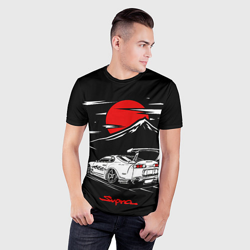 Мужская спорт-футболка Тойота супра - JDM Style / 3D-принт – фото 3