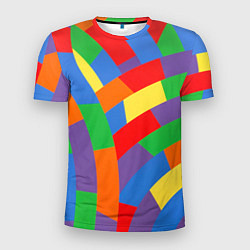 Футболка спортивная мужская Разноцветные текстуры и паттерны, цвет: 3D-принт